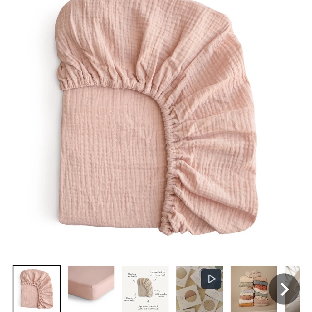 Pottery Barn/West Elm/Mushie Nursery Linens - Crib Sheets & Changing Pad Cover - Picture 7 of 7